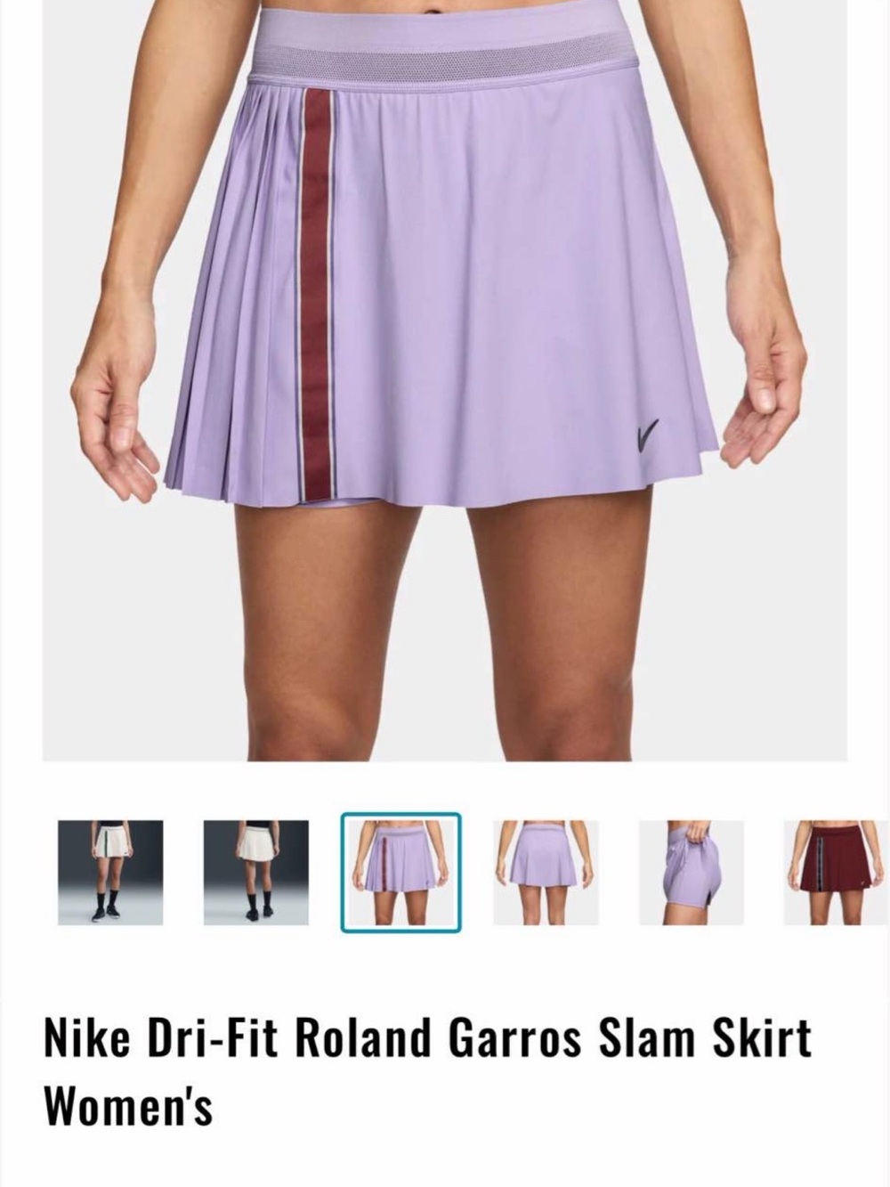 Nike Lavender Pleated Tennis Skirt